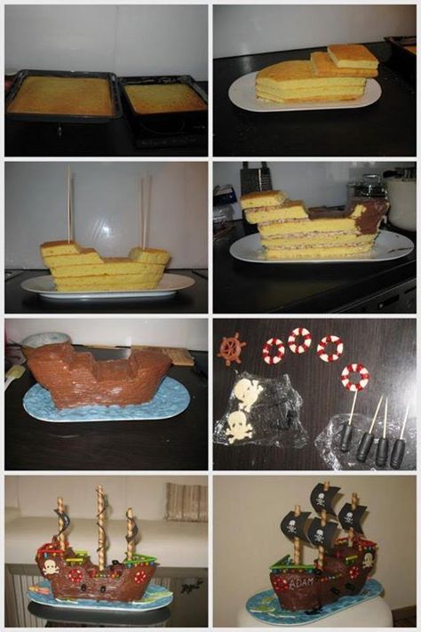 Pirate Ship Cake, Pirate Birthday Cake, Pirate Ship Cakes, Ship Cake, Boat Cake, Pirate Cake, Pirate Theme Party, Pirate Birthday Party, Pirate Birthday