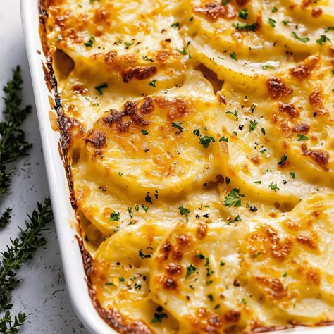 Gruyere Potatoes Au Gratin - Recipes, Tasks & Tools Gruyere Potatoes, Magnolia Recipes, Gratin Recipes, Potato Casseroles, Scalloped Potato, Au Gratin Potato Recipes, Au Gratin Recipes, Potato Slices, Creamy Potato Soup