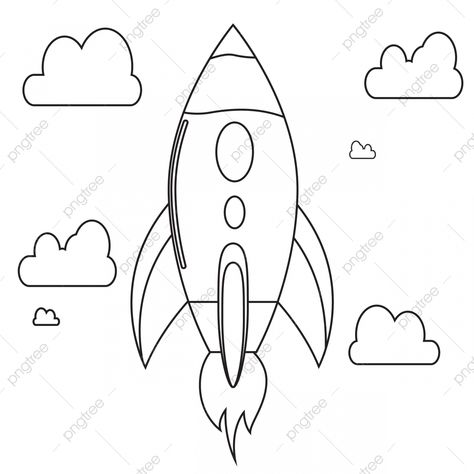 Rocket Outline, Rocket Clipart, Rocket Drawing, Rock Drawing, Cloud Outline, Rocket Cartoon, Cloud Template, Dad Tattoo, Cloud Illustration