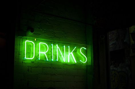 What Is An Alcoholic, Alcohol Pictures, Alcohol Awareness, Photowall Ideas, Neon Signs Quotes, Best Alcohol, Neon Sign Art, Green Drinks, Party Mode