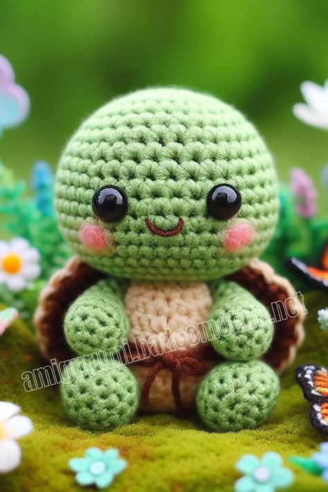 Amigurumi Crochet Turtle Free Pattern-2 – Free Amigurumi Crochet Crochet Turtle Free Pattern, Amigurumi Turtle Pattern, Crochet Turtle Pattern Free, Crochet Turtles, Crochet Turtle Pattern, Pistachio Color, Crochet Panda, Dog Doll, Crochet Turtle