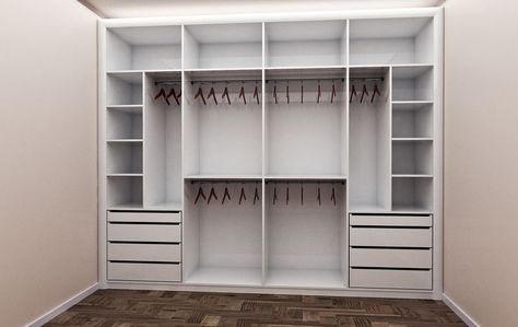 Built In Wardrobe Internal Layout, 2m Wardrobe Layout, Built In Closet Wall Bedroom, Built In Wardrobe Ideas Layout, Wardrobe Layout, Master Wardrobe, Bedroom Built In Wardrobe, Closet Built Ins, Closet Design Layout