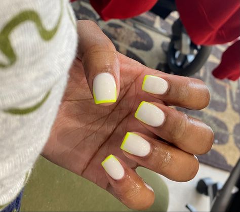 Lemon Juice Nails, Sns Powder, Lemon Nails, Sns Nails, Powder Nails, Soft White, Lemon Juice, Short Nails, Nails Inspiration