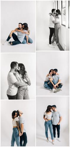 Couples and engagement photos in studio is a beautiful way to strip out all of the distra… | Studio photography poses, Engagement studio photo, Couple picture poses Ideas For Couple Photoshoot, Couple Photoshoot Ideas In Studio, Engagement Photos Backdrop, Studio Couple Poses Photography, Couple Outfit Photoshoot Photo Ideas, Studio Couples Poses, Engagement Photo Studio Ideas, Engagement Shoot In Studio, Couple Session Photography Studio