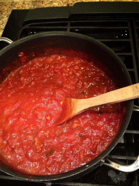 red wine spaghetti/lasagna sauce Sauce For Lasagna, Italian Pizza Sauce, Lasagna Meat Sauce, Pizza Sauces, Homemade Meat Sauce, Chicken Tomato, Marinara Sauce Recipe, Easy Tomato Sauce, Chicken Chunks