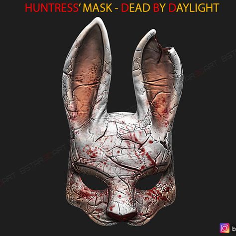 Rabbit Horror, Rabbit Halloween, Rabbit Mask, 3d Print Files, The Huntress, Bunny Mask, Dead By Daylight, Bunny House, Halloween Mask