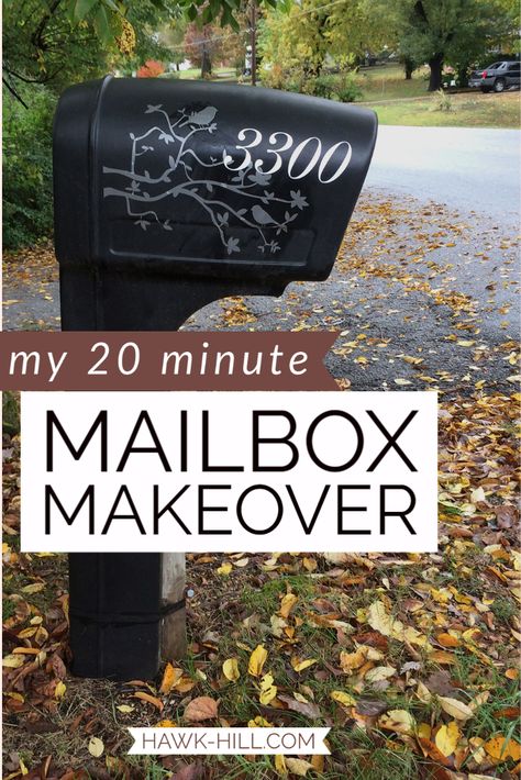 Plastic Mailbox Ideas, Mailbox Vinyl Ideas, Plastic Mailbox Makeover Ideas, Cute Mailbox Ideas Paint, Plastic Mailbox Makeover, Diy Mailbox Ideas Outdoor, Entryway Landscaping Ideas, Funny Mailboxes, Entryway Landscaping