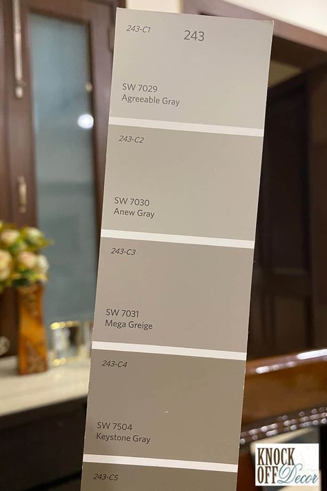 Mega-griege-Color-Deck Creamy Greige Kitchen Cabinets, Mega Greige Cabinets, Mega Greige Sherwin Williams, Sherwin Williams Mega Greige, Agreeable Grey Color Scheme, Sherwin Williams Greige, Greige Bathroom, Agreeable Grey, Grey Beige Paint