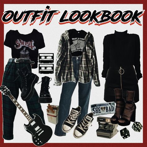 #grunge #polyvore #nichememe Grunge Outfit Essentials, 90s Grunge Fashion Punk, Grunge Outfits 90s Aesthetic, Real Grunge 90s, Nirvana Clothes, Retro Outfits Aesthetic, Grunge Polyvore, 80s Grunge Outfits, Grunge Lookbook