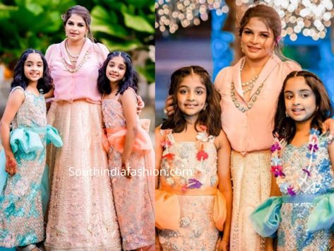 Veronica Manchu, Viranica Manchu, South Indian Bride Saree, Bride Saree, Half Sarees, Dresses Tulle, Kids Fashion Dress, Flower Girl Dresses Tulle, Silk Lehenga