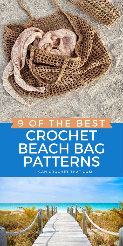 Crocheted Beach Bag, Beach Bag Patterns, Beach Bag Tutorials, Summer Bags Crochet, Cotton Beach Bag, Jute Beach Bag, Diy Beach Bag, Beach Bag Pattern, Crochet Beach Bag