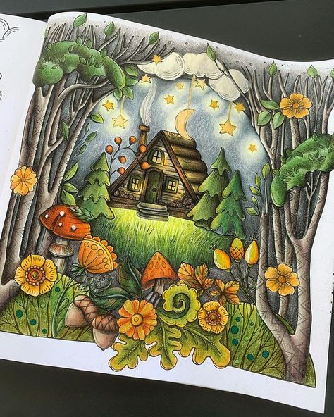 Bloomin Happy - Louise (@bloomin.happy) | Instagram Rita Berman, Little Cabin, Art How, Color Pencil Art, Coloring Book Art, Hand Painting Art, Book Inspiration, Colouring Books, Coloring Book Pages