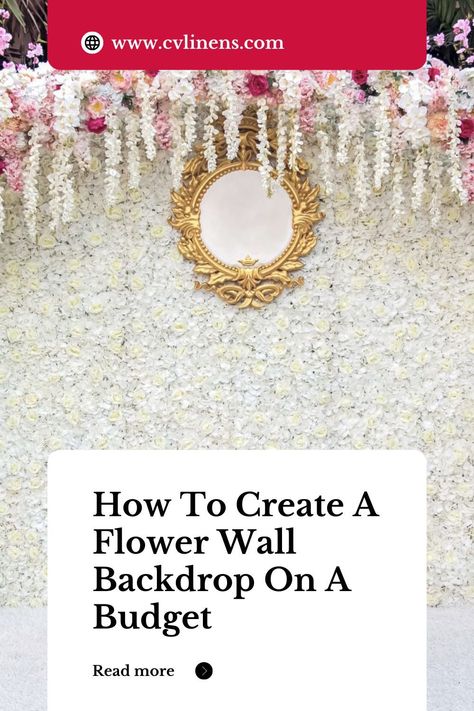 Do you want to learn how to create a beautiful floral backdrop at a budget-friendly price? Here's a tutorial that will show you how to make a wall of flowers on a budget for your wedding, party, or event. #diy #event #decor #theme #style #aesthetic #planning Floral Wall Hanging Diy Flower Backdrop, Plywood Siding, Flower Wall Backdrop, Floral Tiles, Drilling Holes, Painted Boards, Floral Backdrop, Wall Backdrops, Wedding Planning Tips