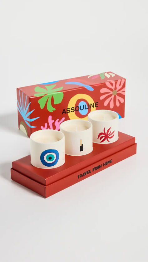 This trio from Shopbop is the perfect luxury gift for the travel lover in your life, and features the iconic Assouline art style and scents for Mykonos, Ibiza, and Gstaad Preppy Aesthetic Room, Travel Candles, Candle Gift Set, Aesthetic Travel, Holiday Set, Designer Candles, Home Candles, Candle Set, Green Apple