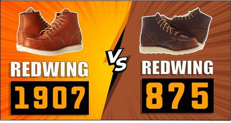 Red Wing 1907 vs 875 – Which One Is Better Redwing 1907, Red Wing 1907, Redwing 875, Two Models, Work Boot, Red Wing, Red Wings, Work Boots, Outdoor Activities