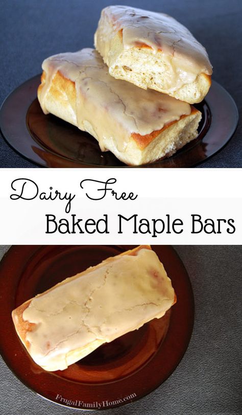 Here's an easy breakfast recipe that is also dairy free. I made these baked maple bars and they were delicious. Homemade Maple Bars, Maple Bars Recipe, Best Homemade Bread Recipe, Maple Bars, Easy Breakfasts, Baker Baker, Easy Breakfast Recipe, Apple Cookies, Thrifty Thursday