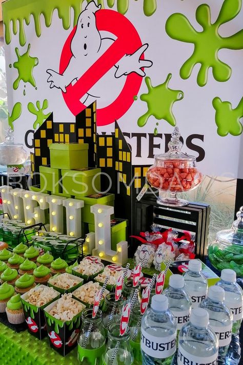 Ghost Busters Birthday Party, Ghostbusters Birthday Party, Ghostbusters Theme, Ghostbusters Party, Pumpkin Patch Party, Superhero Decorations, 20th Birthday Party, Halloween Party Themes, 6th Birthday Parties