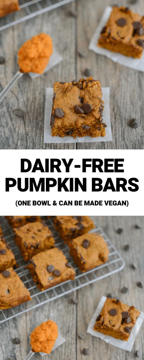 Dairy Free Pumpkin Dessert, Dairy Free Pumpkin Recipes, Mspi Recipes, Dairy Free Thanksgiving, Easy Pumpkin Dessert, Dairy Free Pumpkin, Pumpkin Recipes Easy, Soy Free Recipes, Pumpkin Bars