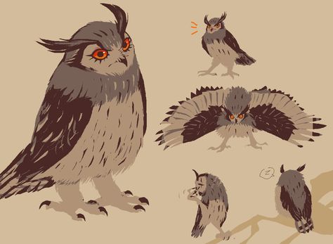 Berguv by Spoonfayse on DeviantArt Eagle Owl Drawing, Owl Oc Character, Bird Oc, Eurasian Eagle Owl, Systems Art, Eagle Owl, Owls Drawing, Storyboard Artist, Owl Design