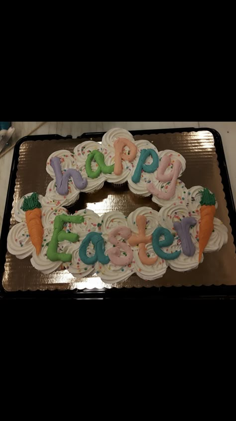 Easter Sheet Cake Decorating Ideas, Publix Mini Cakes, Easter Cupcake Pullapart, Easter Bunny Cupcake Cake, Spring Pull Apart Cupcakes, Easter Cookie Cake Decorating Ideas, Cupcake Cake Designs Pull Apart, Easter Cupcake Cakes Pull Apart, Easter Sheet Cake