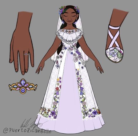 Encanto Oc Outfit, Encanto Dress Ideas, Encanto Outfit Ideas, Encanto Clothes, Encanto Genderbend, Encanto Dress, Encanto Oc, Isabella Madrigal, Disney Princess Comics