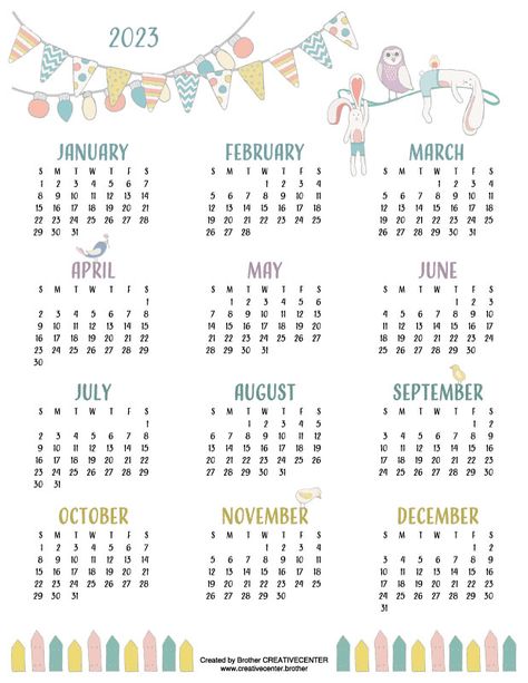 2023 Calender Yearly Calendar 2023 Free Printable, Yearly Calendar 2023, Calendars 2023, Cute Forest, Cute Calendar, Calendar 2023, Diy Calendar, Simple Iphone Wallpaper, Free Printable Calendar