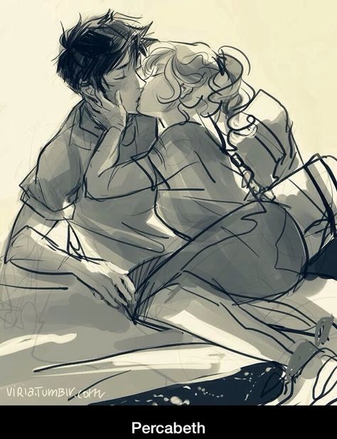 Percabeth Percy Jackson Fanart, Percy Jackson Annabeth Chase, Couple Sketch, Percy And Annabeth, Percy Jackson Fan Art, Percy Jackson Art, Cute Couple Drawings, Viria, Annabeth Chase