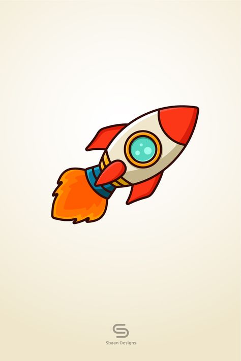 Rocket Cartoon Drawing, Cute Rocket Drawing, Rocket Illustration Design, Space Rocket Illustration, Rocket Doodle, Cartoon Rocket Ship, Cute Spaceship, Spaceship Cartoon, Cartoon Objects