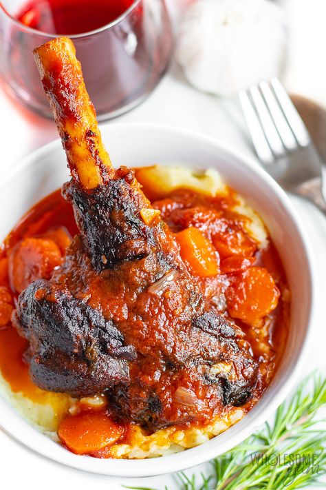 Braised Lamb Shanks Recipe (Fall-Apart Tender!) | Wholesome Yum Braised Lamb Shanks Recipe, Lamb Shanks Recipe, Shanks Recipe, Cook Lamb, Lamb Shank Recipe, Braised Lamb Shanks, How To Cook Lamb, Wholesome Yum, Braised Lamb