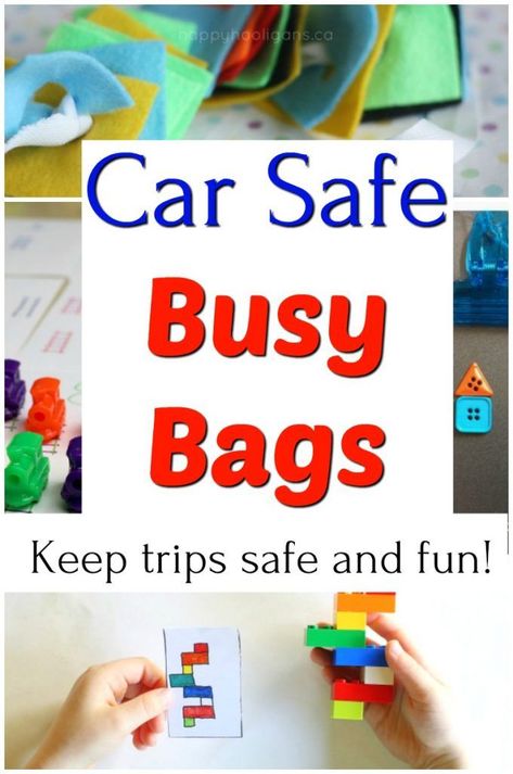 Perfect busy bags for long car rides and trips!  Great quiet time activities for preschoolers. #HowWeeLearn #busybags #quiettime #preschoolactivities #travelwithkids #travellingwithkids #parenting #parentingtips Road Trip Activity Bags, Busy Bags For Preschoolers, Busy Bags For Toddlers, Car Ride Activities, Toddler Busy Bags, Kids Travel Activities, Car Journey, Trip Activities, Car Activities