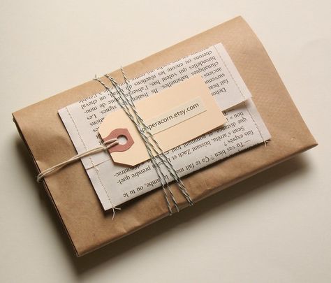 packaging 2 | Jessica Wolf | Flickr Paper Acorn, Mail Art Envelopes, Buch Design, Packaging Ideas Business, Pen Pal Letters, Handmade Packaging, Envelope Art, Brown Paper Packages, Creative Gift Wrapping