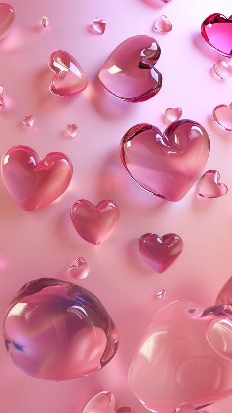 iphone lockscreen Aesthetic Wallpaper Hearts, Heart Background Wallpapers, Pink 3d Wallpaper Iphone, Valentines Day Lockscreen, Pink Aesthetic Wallpaper Lockscreen, 3d Lockscreen, Iphone Pink Wallpaper, Cute Wallpaper Iphone, Iphone Aesthetic Wallpaper