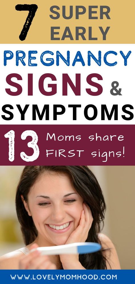 7 Super Early Signs of Pregnancy (13 Moms Share Their First Pregnancy Symptoms Stories) #pregnancy #pregnancysymptoms #pregnancytips #firsttrimerster #conceiving #pregnant #pregnancytest Super Early Pregnancy Signs, First Symptoms Of Pregnancy, Pregnancy Trimesters, Pregnancy Signs And Symptoms, Early Signs Of Pregnancy, Pregnancy Checklist, Early Pregnancy Signs, Third Pregnancy, Early Pregnancy