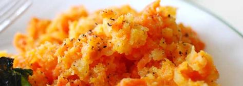 Rutabega-and-Carrot-Mash-590×211- Carrot Puff, Carrot Mash, Low Carb Diets, Low Carb Sides, Low Carb Side Dishes, Delicious Vegetables, Vegetable Sides, Vegetable Side Dishes, Low Carb Diet