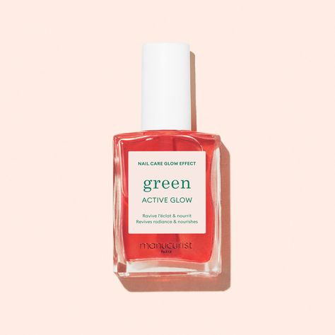 Active Glow | Manucurist Updated Closet, Nail Green, Nail Glow, Raspberry Extract, Beauty Wishlist, 2024 Wishlist, Green Polish, Glow Up, Cuticle Remover