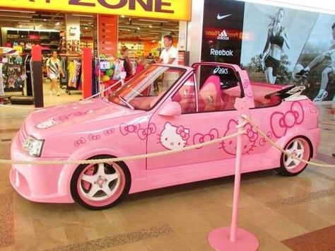 Hello Kitty Car, Hello Kitty House, Hello Kitty Aesthetic, Cute Car Accessories, Pink Hello Kitty, Street Racing Cars, Pastel Pink Aesthetic, Pink Car, Cars Clothes