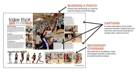 Yearbook 101: Get to know yearbook terms (Balfour) Yearbook Pages, Yearbook Themes, Yearbook Design, Line Photo, Quick Reads, Capture Photo, Dance Teams, Uppercase Letters, Large Photos