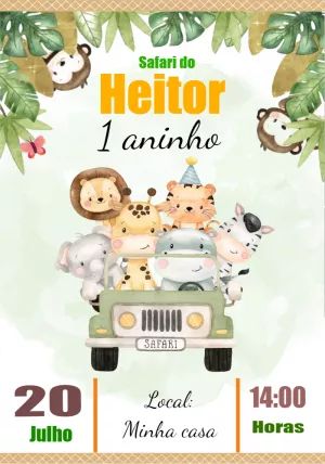 Festa Safari Baby, Safari Baby, Safari Baby Shower, Online Design, Baby Shower, Canvas, Design