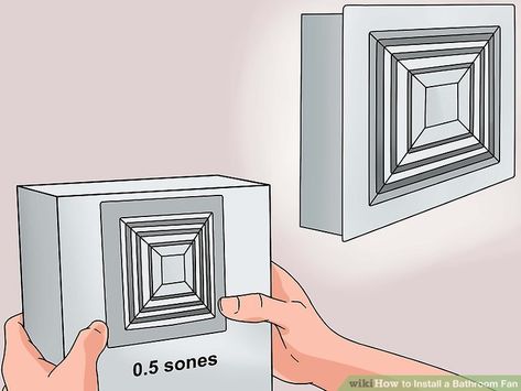 3 Ways to Install a Bathroom Fan - wikiHow Diy Exhaust Fan, Fan Diy, Flexible Duct, Bathroom Exhaust, Bathroom Exhaust Fan, Diy Step By Step, Old Fan, Drywall Screws, Electrical Work