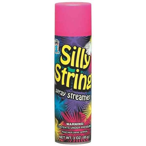 for gender reveal: have unmarked bottles of silly string for mom and dad, have them spray each other and find out if they are having a boy or girl! Silly String, Silly Putty, Diy Party Supplies, Gender Party, 13th Birthday Parties, Graduation Parties, Practical Jokes, Spray Can, Disco Party