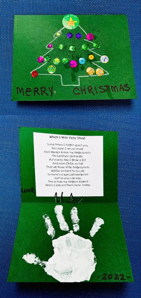 Handprint Poem, December Activities, The Poem, Name Day, Kids Writing, Preschool Art, Hand Print, The Tree, First Day