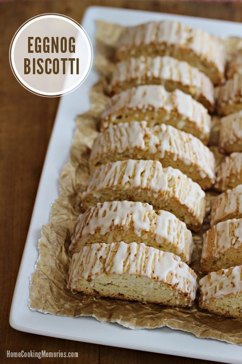 Eggnog Biscotti - a holiday baking recipe made with eggnog & delicious with a cup of coffee, tea, or hot chocolate. Makes a wonderful homemade food gift too. Eggnog Biscotti Recipe, Cake Mug, Holiday Baking Recipes, Biscotti Recipe, Eggnog Recipe, Italian Cookies, S'mores, Baklava, Cookie Desserts