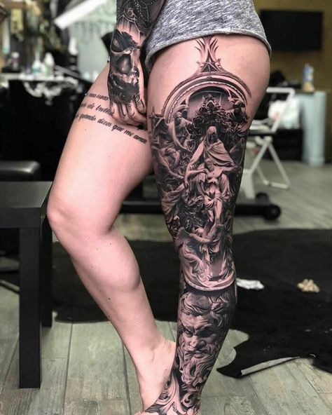 Biomechanical Tattoo, Leg Tattoo Men, Leg Tattoos Women, Leg Sleeve Tattoo, B Tattoo, 3d Tattoos, Leg Sleeves, Best Tattoo Designs, Unique Tattoo