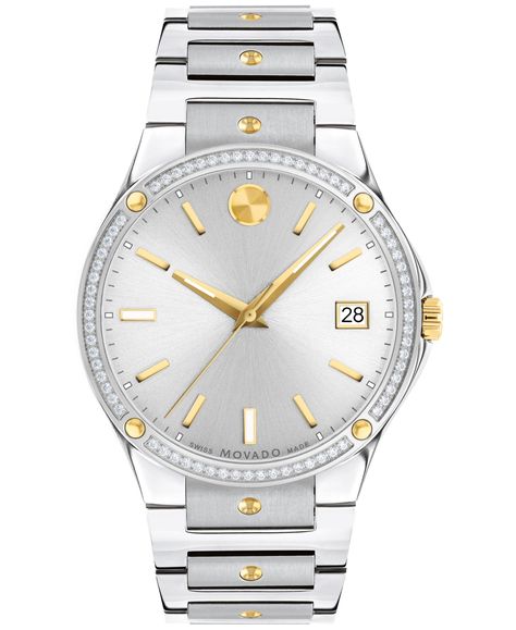 in stock Jared The Galleria Of Jewelry, Classic Watches, Fine Watches, Two Tone Watch, Bezel Diamond, Diamond Watch, Stainless Steel Watch, Sparkle Diamonds, Sporty Style