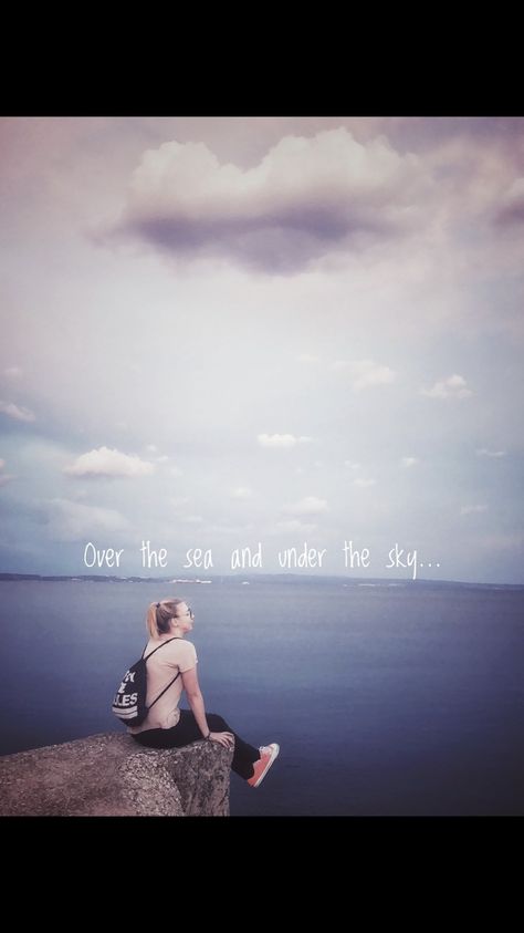 Sky And Water Quotes, Caption About Sea And Sky, Instagram Captions Sea View, Beach View Quotes, Under The Sky Quotes, Sky And Sea Quotes, Sea Quotes Lyrics, Sea View Quotes, Cliff Quotes