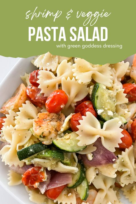 Shrimp Bow Tie Pasta Salad, Shrimp Italian Pasta Salad, Healthy Shrimp Pasta Salad Recipes, Cold Shrimp Pasta Salad Recipes Asian Noodles, Shrimp Pasta Cold, Shrimp Tortellini Pasta Salad, Shrimp Salads For Parties, Cold Fish Salad, Cold Shrimp Lunch Ideas