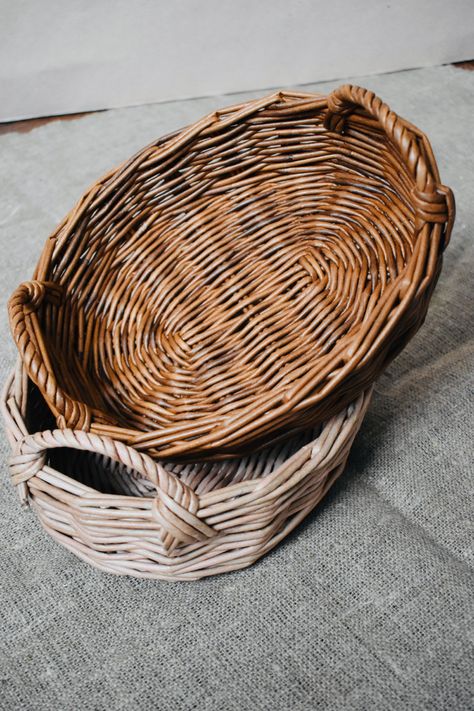 Wicker basket, wicker tray, serving basket, basket for breakfast, basket for bread Ralph Lauren Cabin, Breakfast Basket, For Breakfast, Serving Basket, Wicker Tray, Wicker Decor, Wicker Bags, Warsaw Poland, Bread Basket