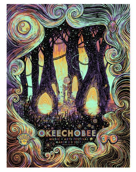 James Eads Okeechobee Poster and Summoning Portals Print Music Quote Tattoos, Art Festival Poster, Music Lyrics Art, Art Bin, Festival Art, Music Box Vintage, Music Festival Poster, Pop Posters, Cool Art Projects