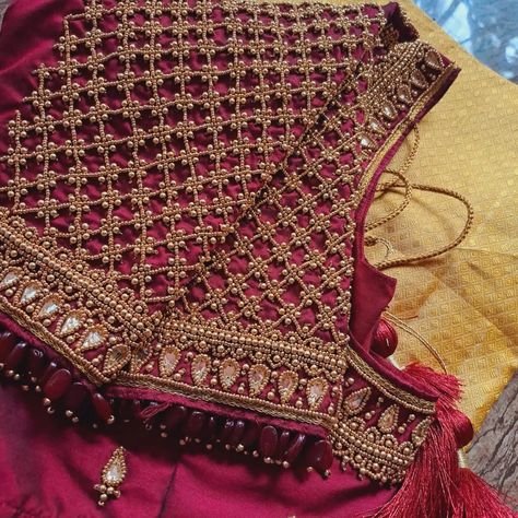 Ariwork Blouse Design Latest, Heavy Aari Work Blouse Designs, Blouse Design Latest, Bridal Blouse Design, Arabic Henna Designs, Latest Bridal Blouse Designs, Hand Work Design, Arabic Henna, Best Blouse Designs