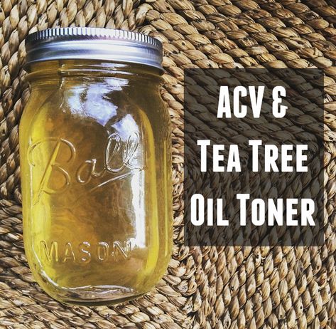 Apple Cider Vinegar + Tea Tree Oil Toner | The Friendly Fig Acv Tea, Apple Cider Vinegar Tea, Apple Cider Vinegar Acne, Tea Tree Oil Face, Apple Cider Vinegar Remedies, Tea Tree Toner, Oils For Dandruff, Tea Tree Oil For Acne, Apple Cider Vinegar Drink